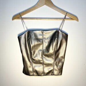 Kirious Metallic Strapless Corset Top – Gold & Copper – Size Small